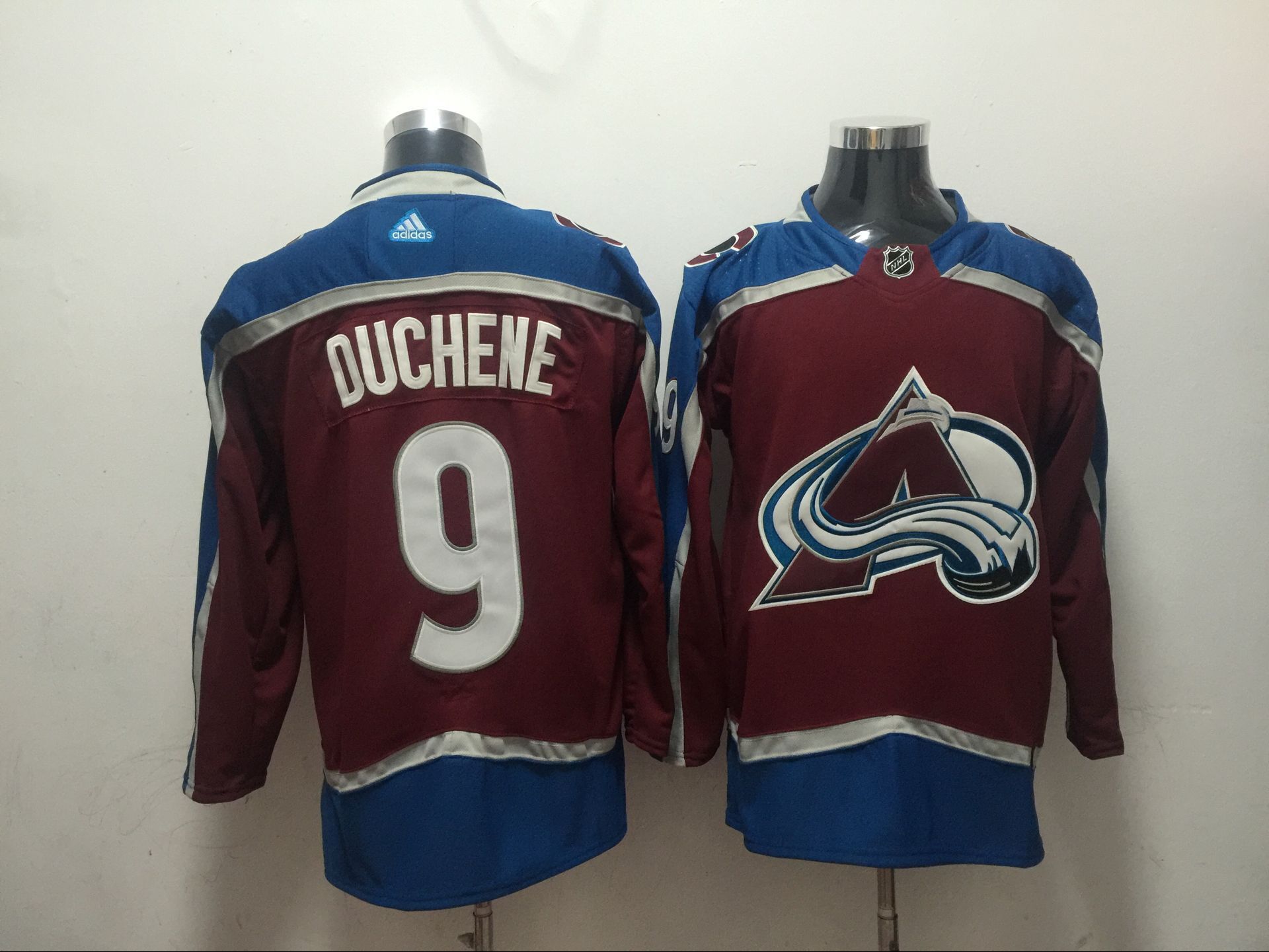 Men Colorado Avalanche 9 Duchene Red Adidas Hockey Stitched NHL Jerseys